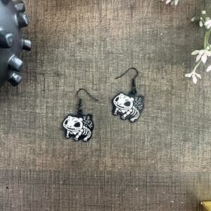 Skeleton Bulbasaur Earrings
